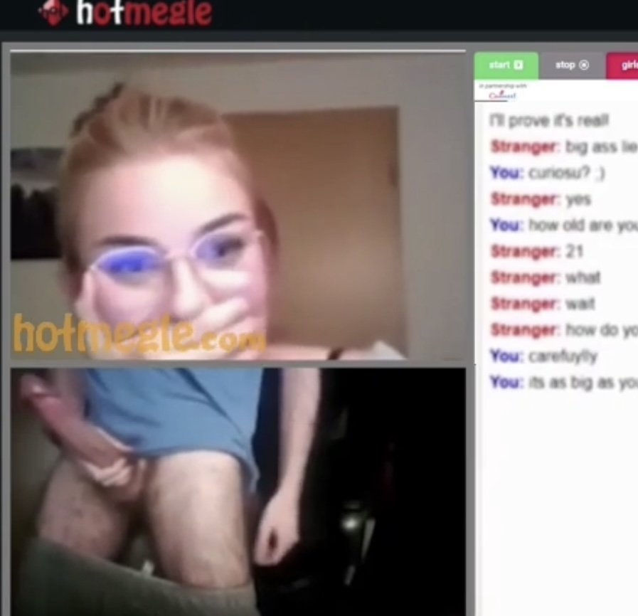 Shy Omegle girl is shocked by the big dick in private chat EroMe 