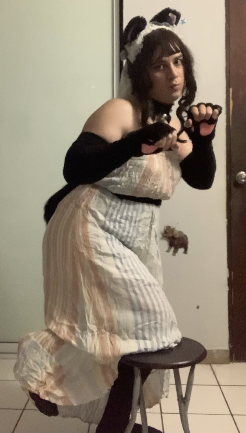 Sissy kitty cat maid shows off her curves to make your cock throb :3 #f8Om6M7g